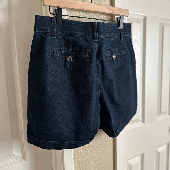 Gloria Vanderbilt Celine High Waist Navy Denim Short Size: 8 - Picture 6 of 8